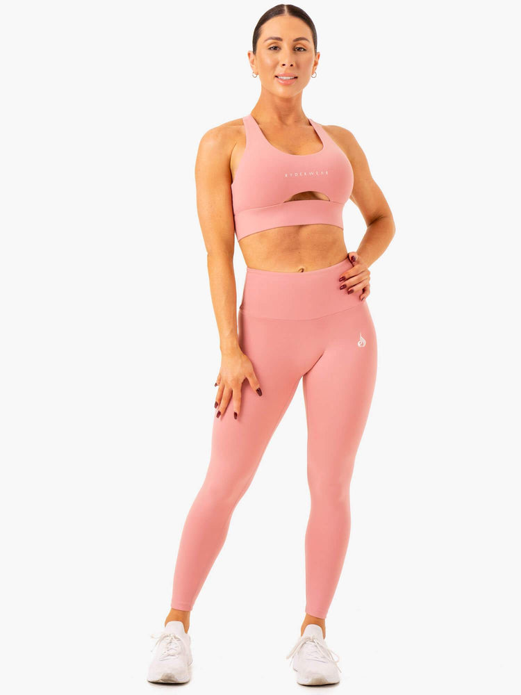 Leggings Ryderwear Vital High Waisted Scrunch Rose Femme | TPB-78509654