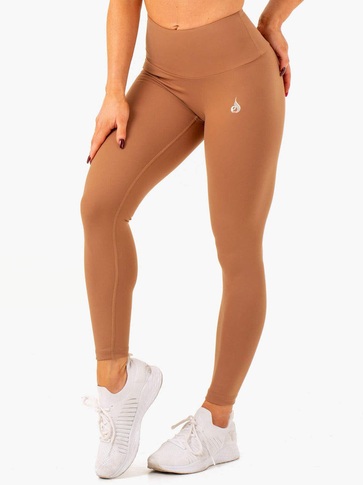 Leggings Ryderwear Vital High Waisted Scrunch Beige Femme | LXI-19481440