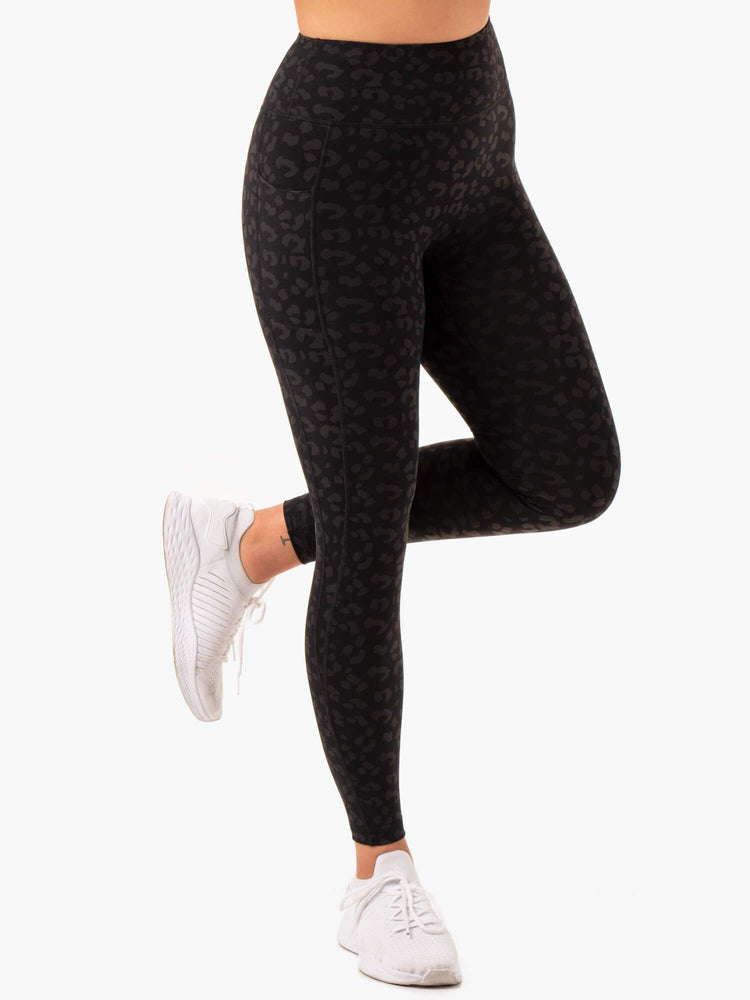 Leggings Ryderwear Ultra High Waisted Full Length Noir Femme | HND-57962456