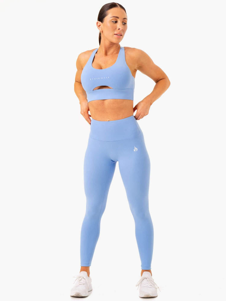 Leggings Ryderwear Vital High Waisted Scrunch Bleu Femme | PBG-77010021