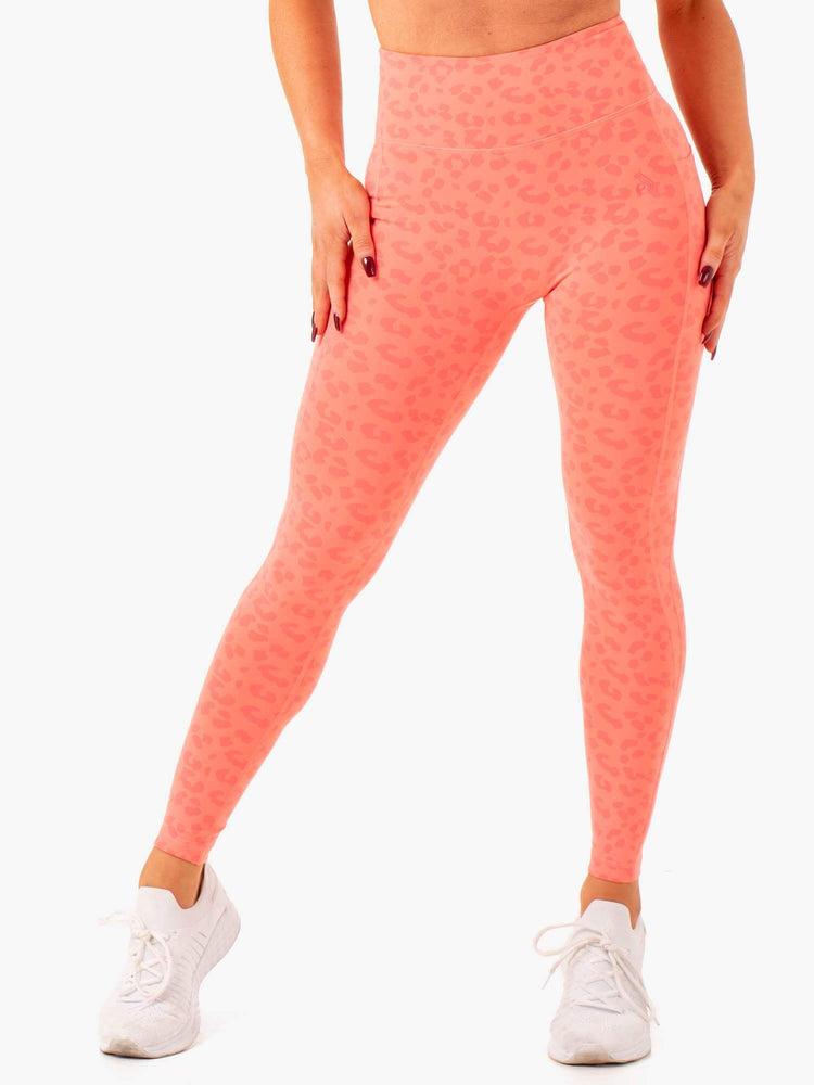 Leggings Ryderwear Ultra High Waisted Full Length Corail Femme | IXR-85880465