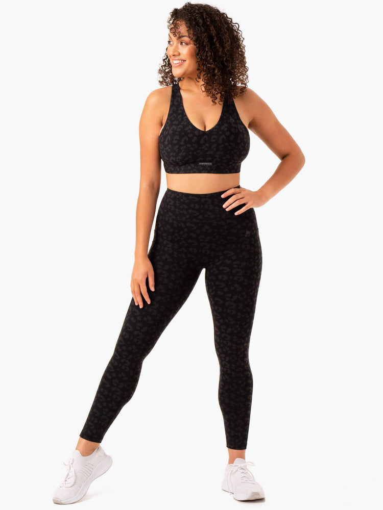 Leggings Ryderwear Ultra High Waisted Full Length Noir Femme | HND-57962456