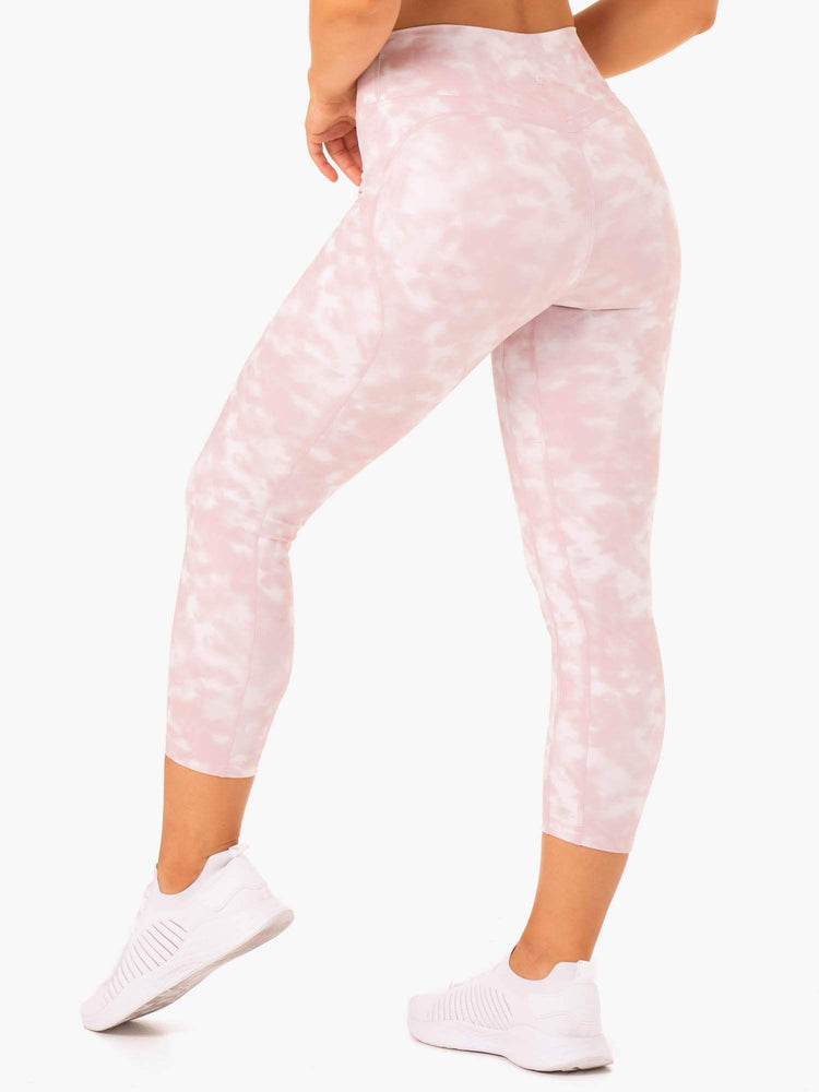 Leggings Ryderwear Tie Dye 7/8 Rose Femme | YDE-08508529