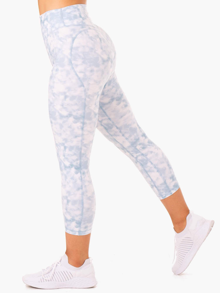 Leggings Ryderwear Tie Dye 7/8 Bleu Femme | IZL-36282497