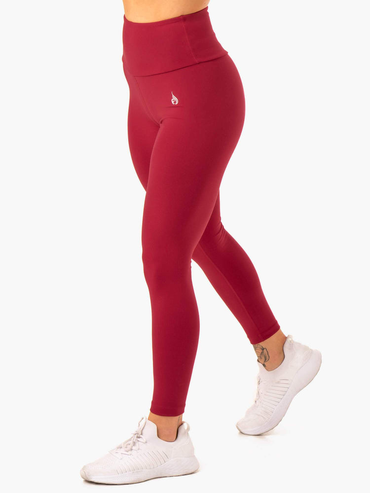 Leggings Ryderwear Staples Scrunch Bum Rouge Femme | ZHJ-59048121