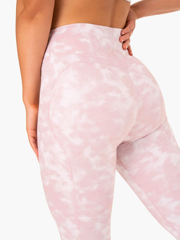 Leggings Ryderwear Tie Dye 7/8 Rose Femme | YDE-08508529