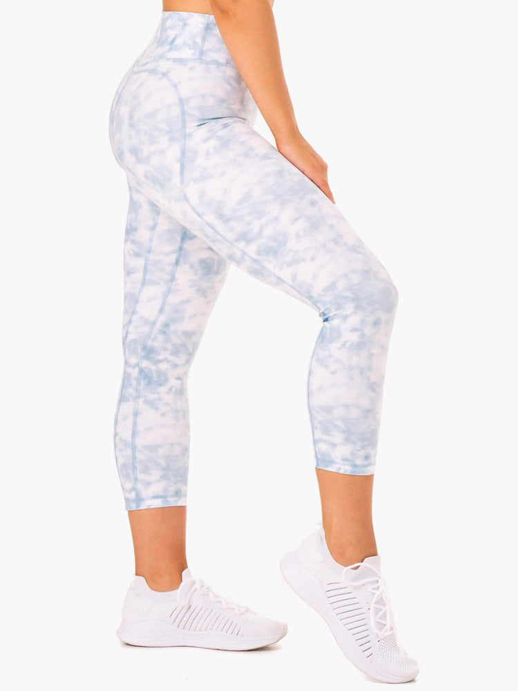 Leggings Ryderwear Tie Dye 7/8 Bleu Femme | IZL-36282497