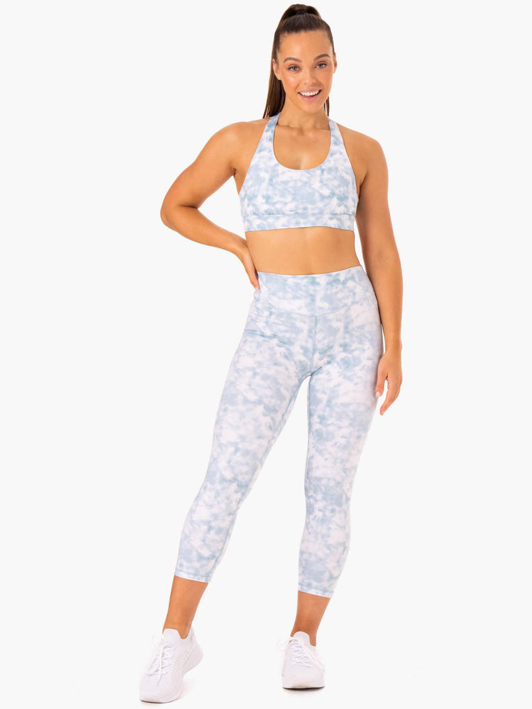 Leggings Ryderwear Tie Dye 7/8 Bleu Femme | IZL-36282497