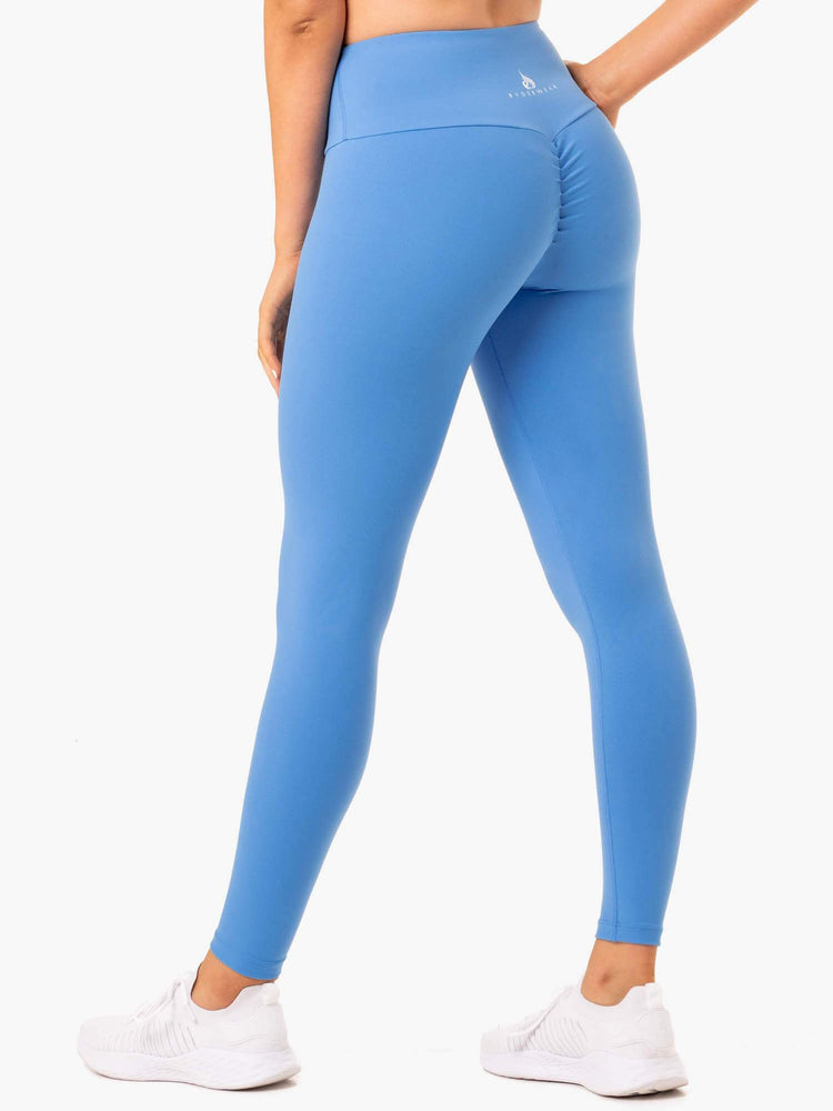 Leggings Ryderwear Staples Scrunch Bum Bleu Femme | LIZ-79703717