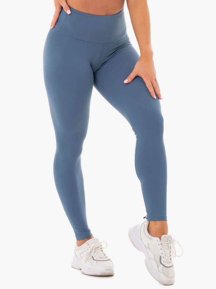 Leggings Ryderwear Staples Scrunch Bum Bleu Femme | ISI-84011399