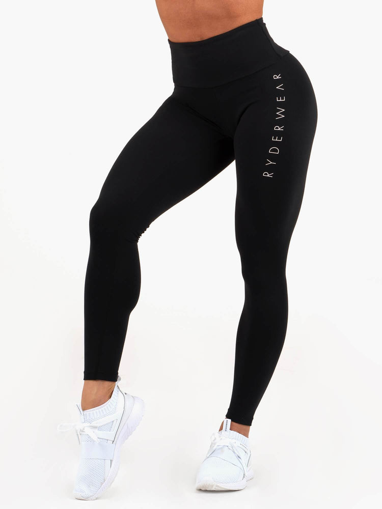 Leggings Ryderwear Staples Scrunch Bum Noir Femme | TBN-68525254