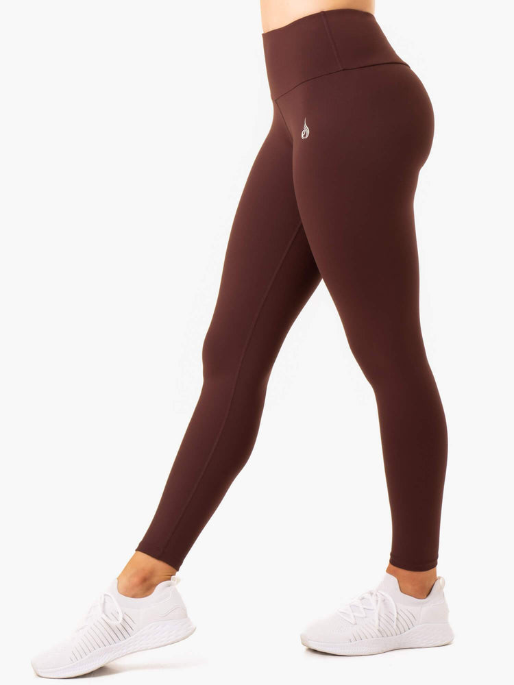 Leggings Ryderwear Staples Scrunch Bum Chocolat Femme | OID-02145860