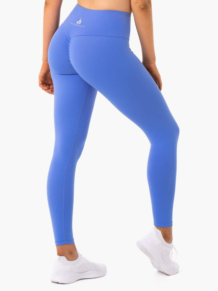 Leggings Ryderwear Staples Scrunch Bum Bleu Femme | DOZ-07730804