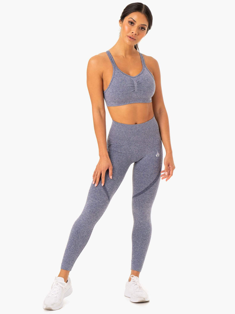 Leggings Ryderwear Sculpt Seamless Bleu Marine Femme | FZB-40270307