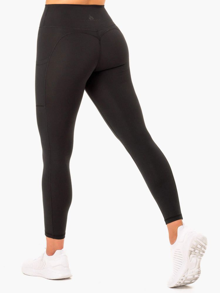 Leggings Ryderwear Reset High Waisted Pocket Noir Femme | MYB-62613302