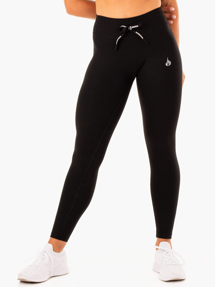 Leggings Ryderwear Replay High Waisted Noir Femme | LNU-91548310