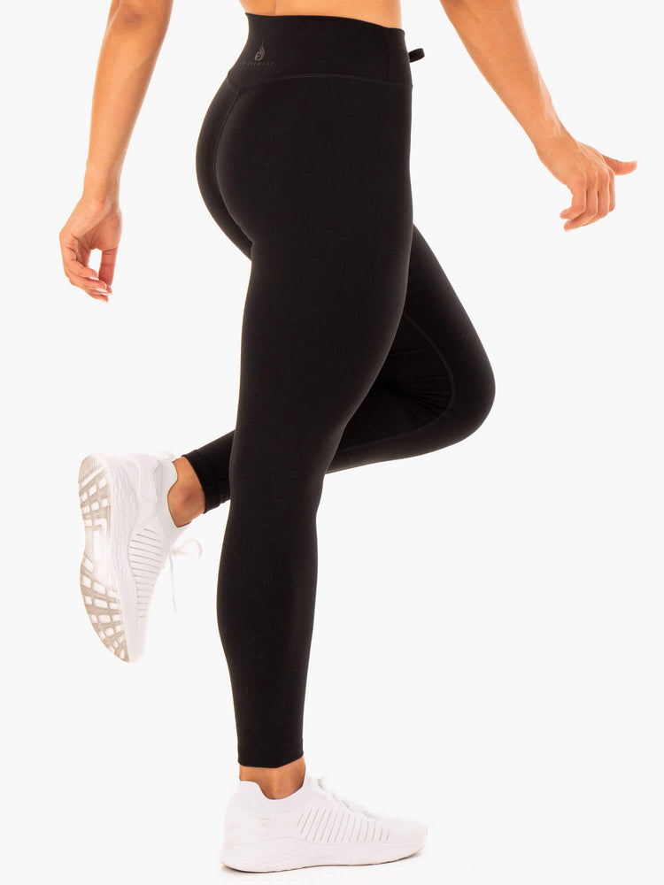 Leggings Ryderwear Replay High Waisted Noir Femme | LNU-91548310