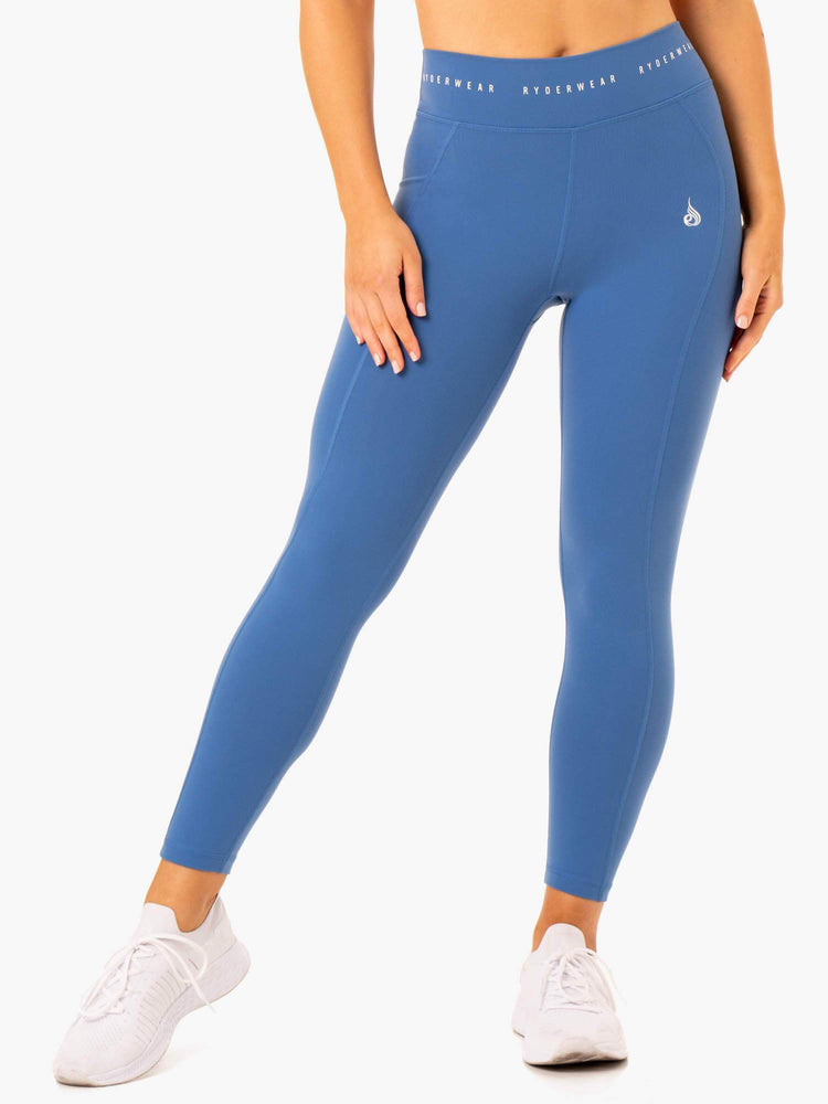 Leggings Ryderwear Reflex High Waisted Bleu Femme | ISW-41158465