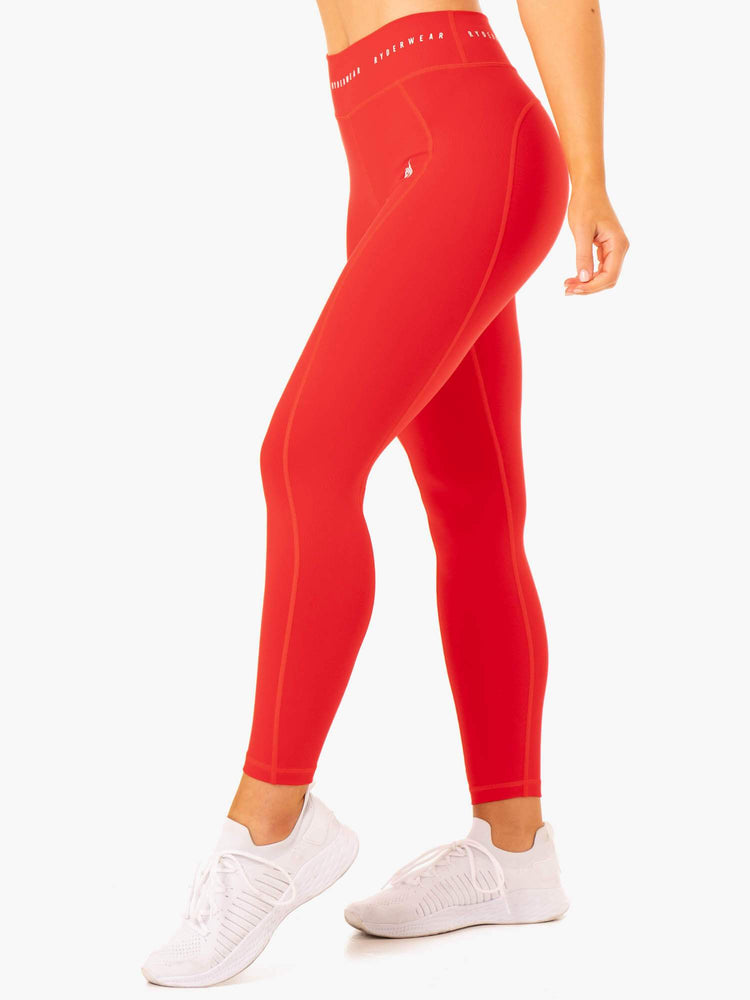 Leggings Ryderwear Reflex High Waisted Rouge Femme | LVK-47594818