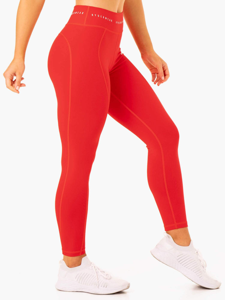 Leggings Ryderwear Reflex High Waisted Rouge Femme | LVK-47594818