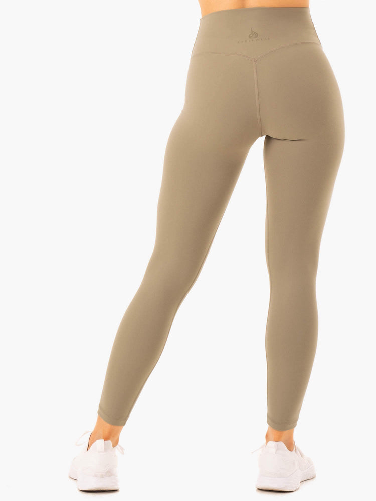 Leggings Ryderwear Nkd Refine High Waisted Kaki Femme | UJC-70246175