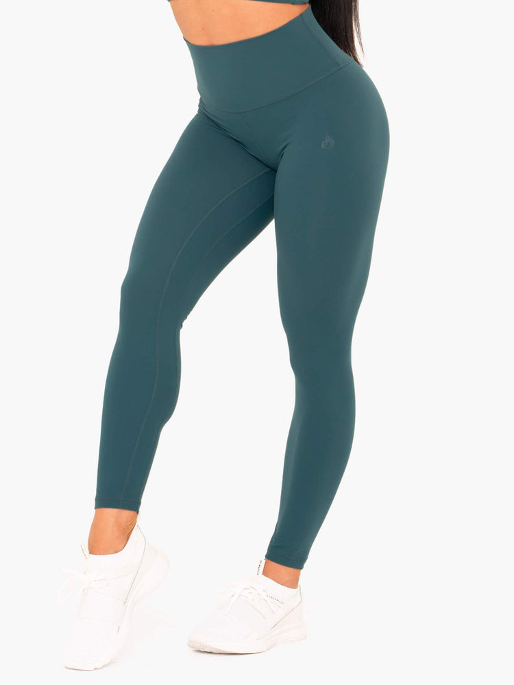 Leggings Ryderwear Nkd High Waisted Turquoise Femme | FUW-57653171