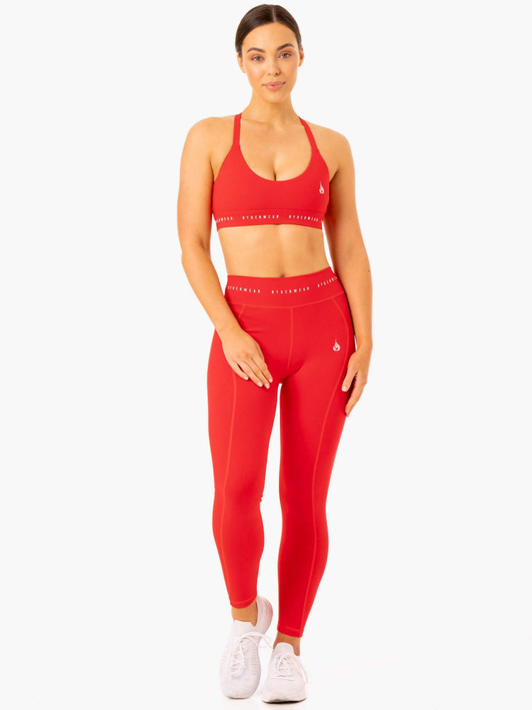 Leggings Ryderwear Reflex High Waisted Rouge Femme | LVK-47594818