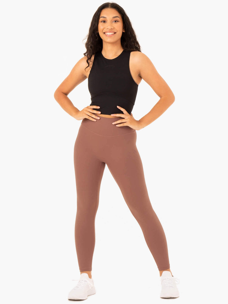 Leggings Ryderwear Nkd Refine High Waisted Beige Femme | SDA-93002674