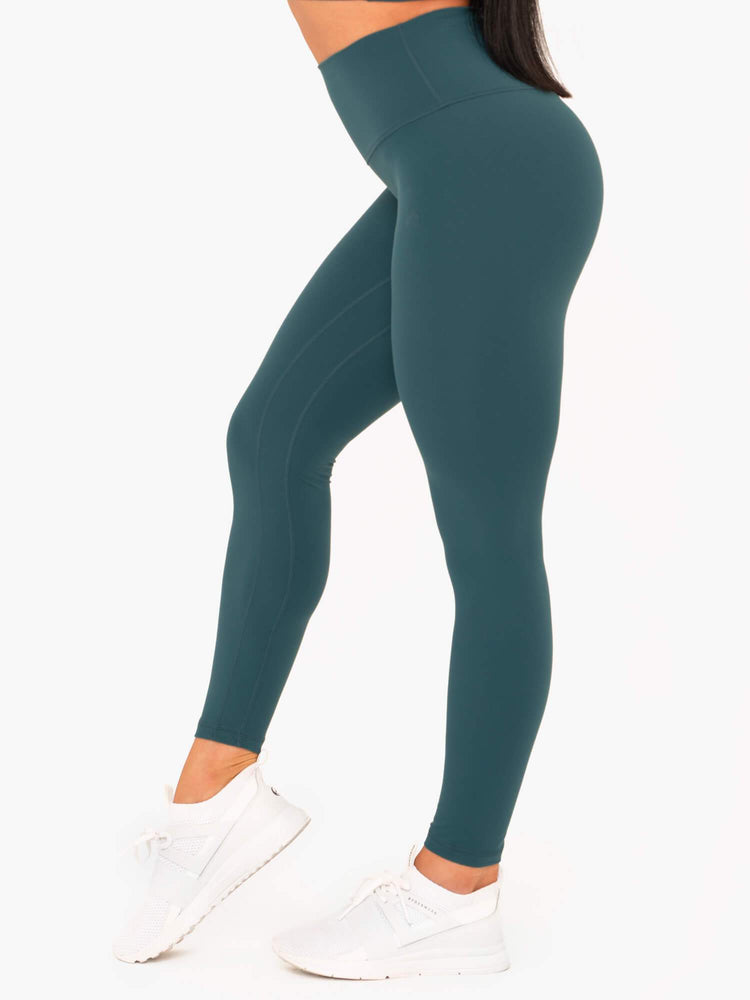 Leggings Ryderwear Nkd High Waisted Turquoise Femme | FUW-57653171