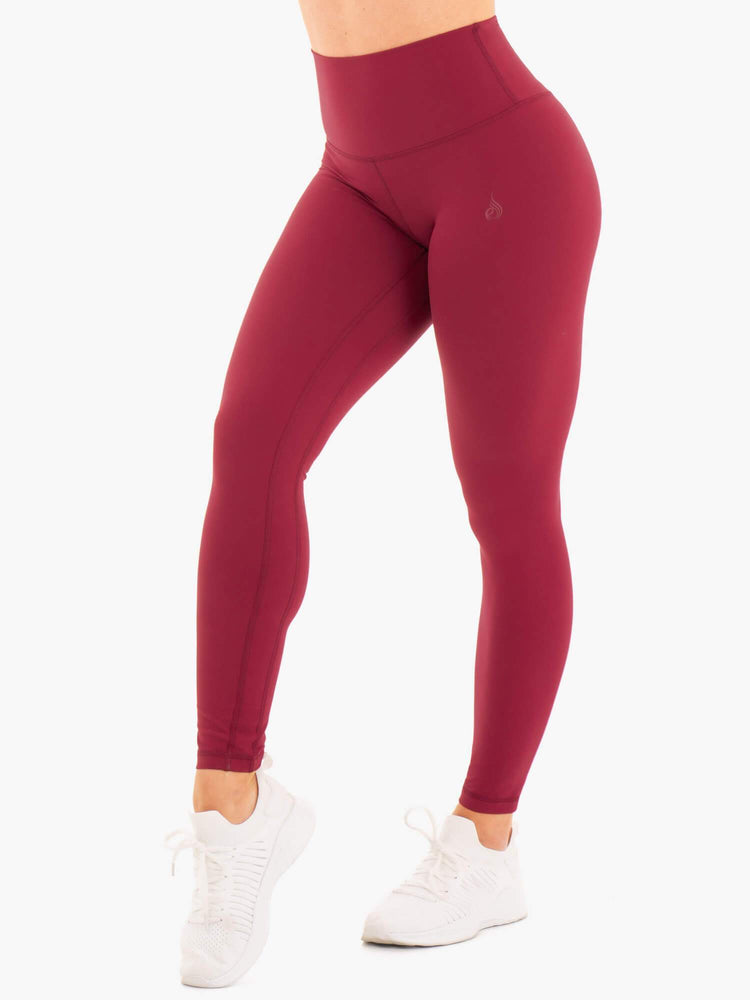 Leggings Ryderwear Nkd High Waisted Rouge Femme | OIE-16194713