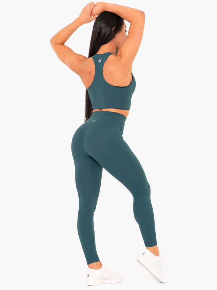 Leggings Ryderwear Nkd High Waisted Turquoise Femme | FUW-57653171