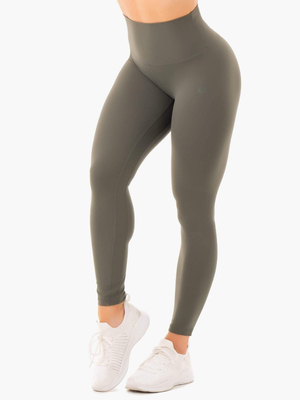 Leggings Ryderwear Nkd High Waisted Kaki Femme | OSS-11101928