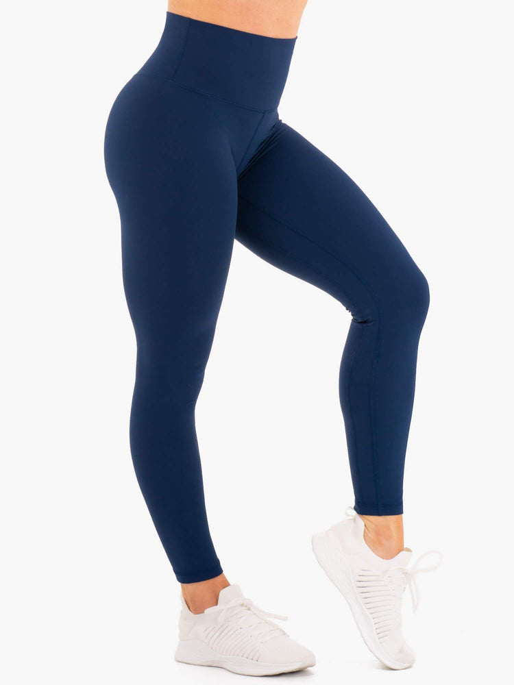 Leggings Ryderwear Nkd High Waisted Bleu Marine Femme | IHF-90206868