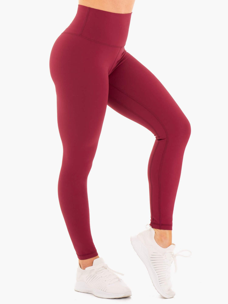 Leggings Ryderwear Nkd High Waisted Rouge Femme | OIE-16194713