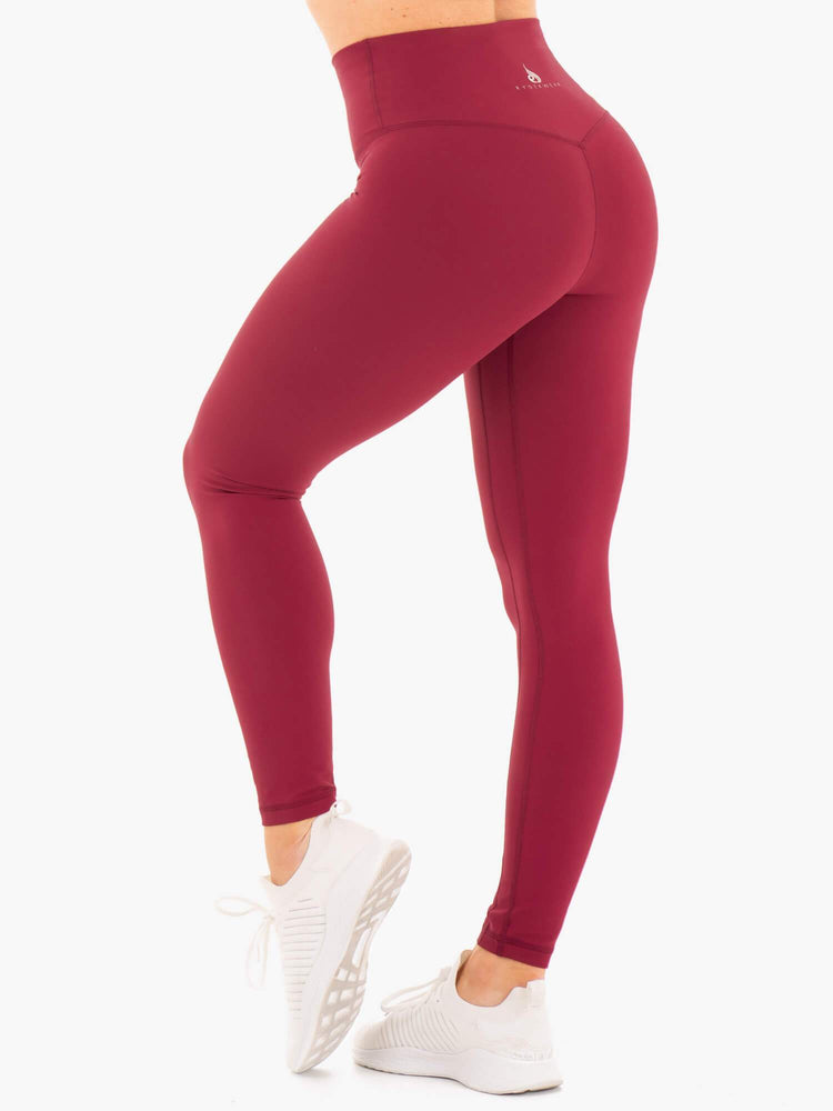 Leggings Ryderwear Nkd High Waisted Rouge Femme | OIE-16194713