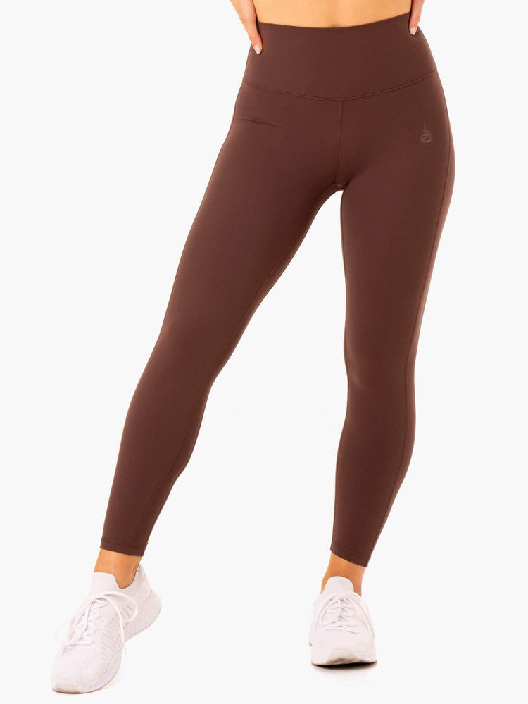 Leggings Ryderwear Nkd Align Chocolat Femme | PRT-99895787