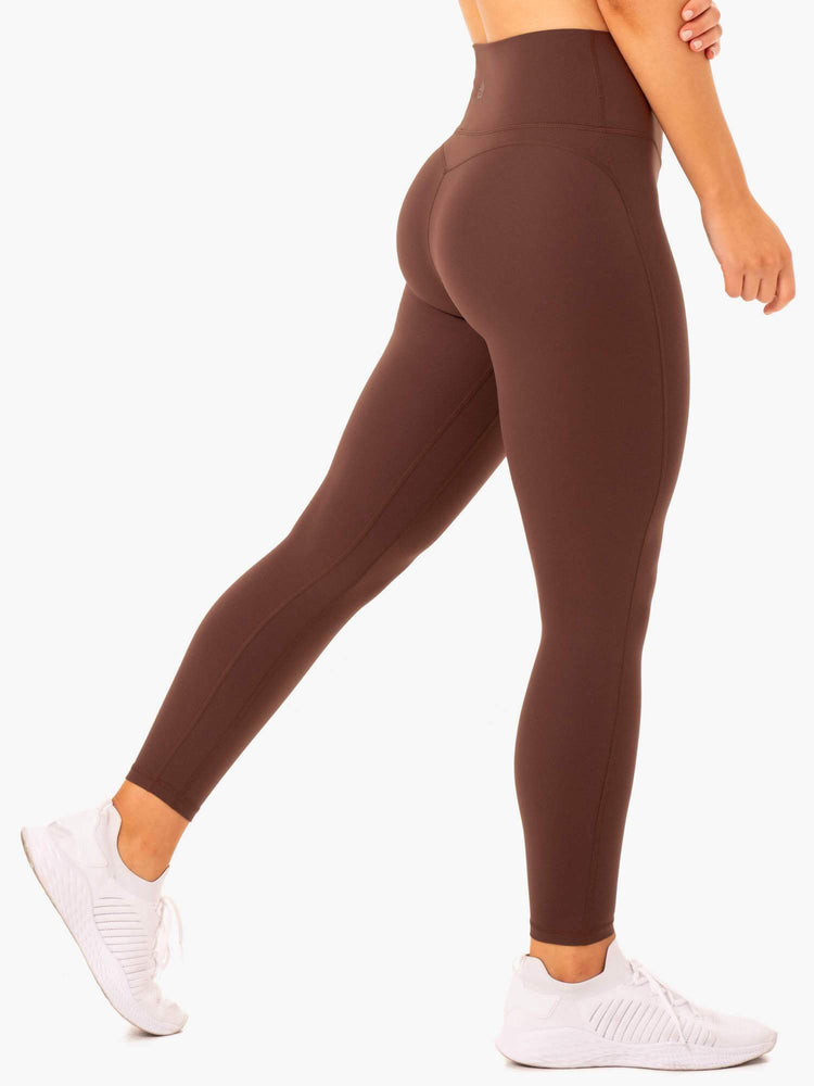 Leggings Ryderwear Nkd Align Chocolat Femme | PRT-99895787