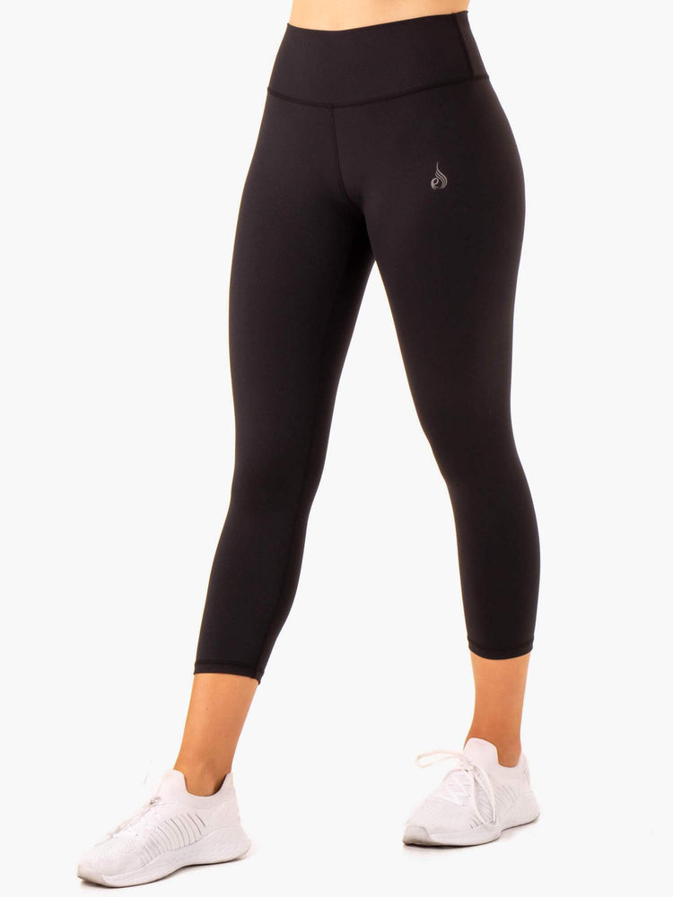 Leggings Ryderwear Movement High Waisted 7/8 Pocket Noir Femme | ULE-71222438