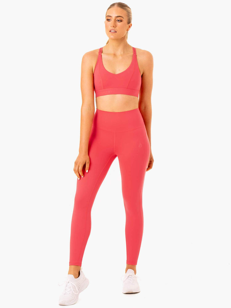 Leggings Ryderwear Nkd Align Rouge Femme | PYR-70114030