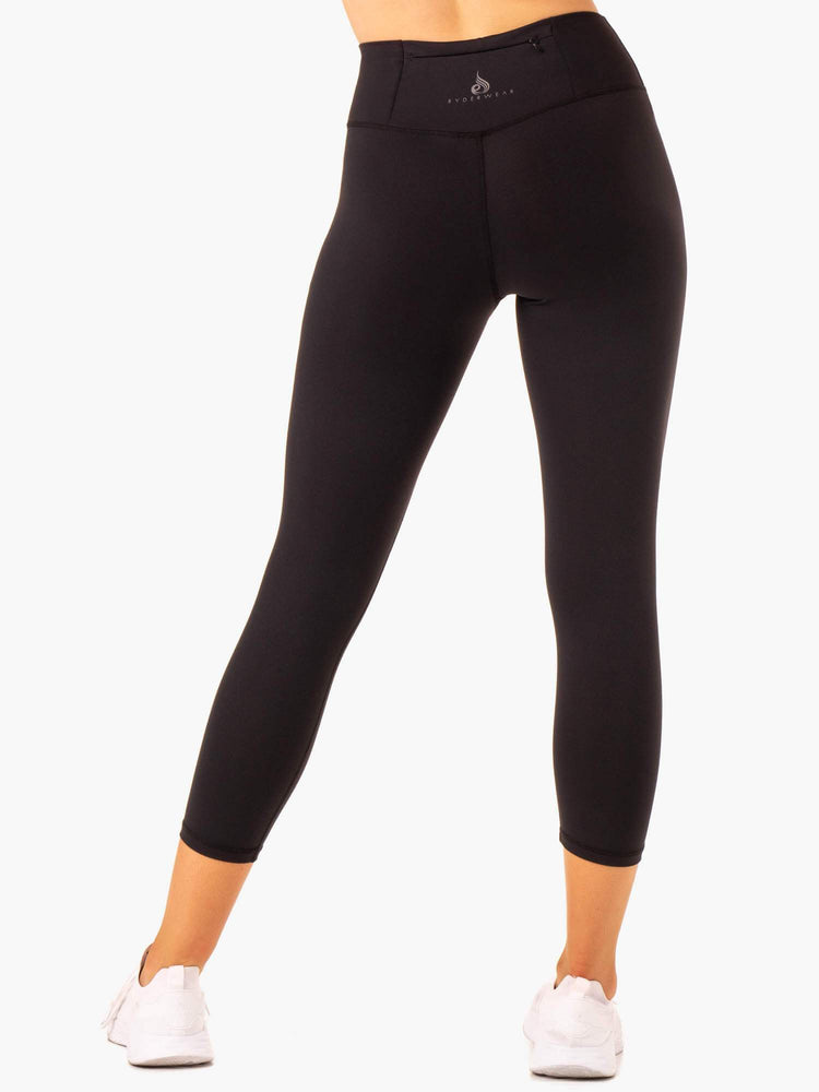 Leggings Ryderwear Movement High Waisted 7/8 Pocket Noir Femme | ULE-71222438