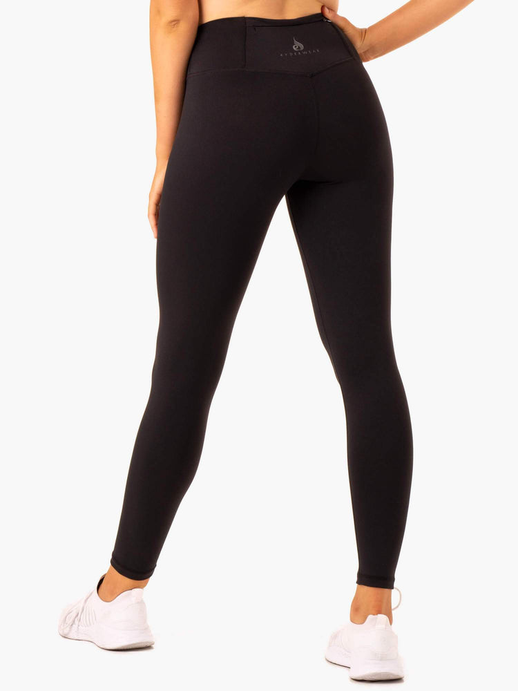 Leggings Ryderwear Movement High Waisted Pocket Noir Femme | MSZ-39188487