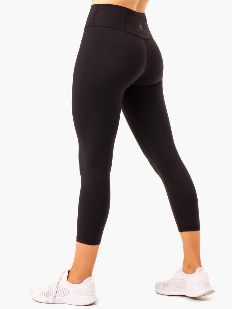 Leggings Ryderwear Movement High Waisted 7/8 Pocket Noir Femme | ULE-71222438