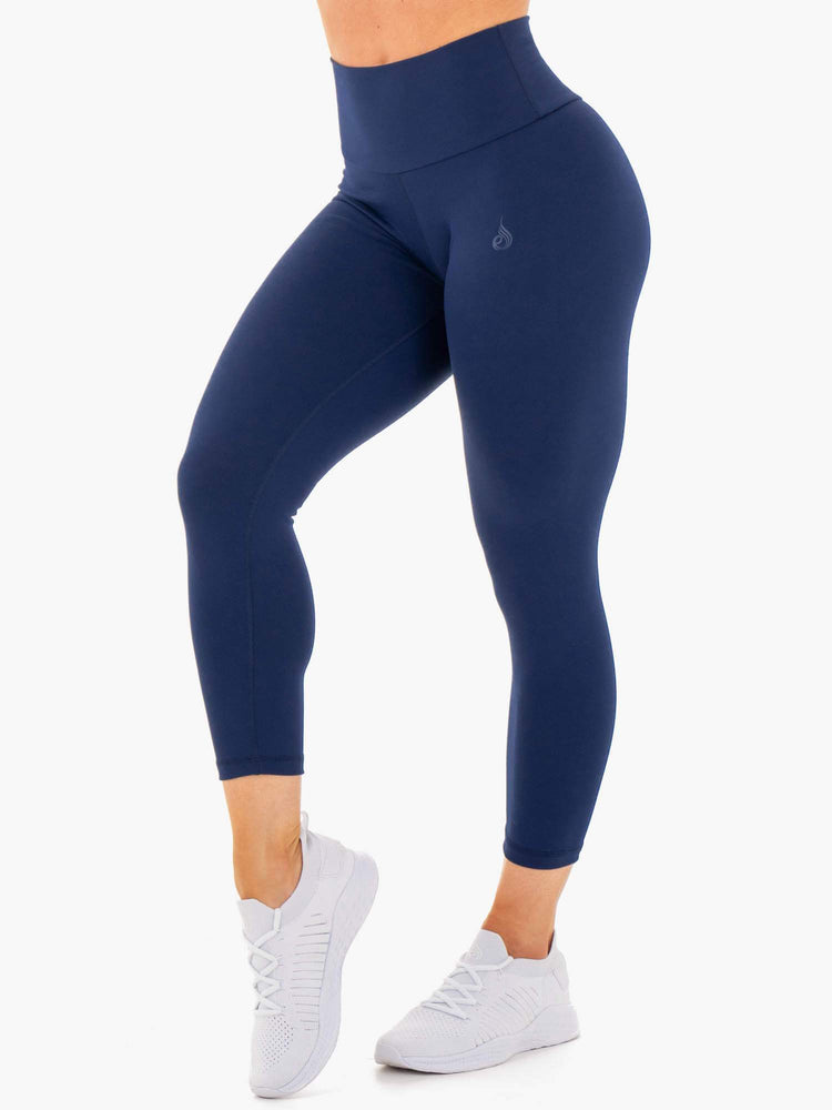 Leggings Ryderwear Motion High Waisted 7/8 Scrunch Bum Bleu Marine Femme | ALG-38387814