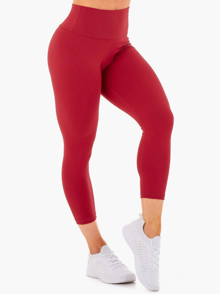 Leggings Ryderwear Motion High Waisted 7/8 Scrunch Bum Rouge Femme | WUW-47386498