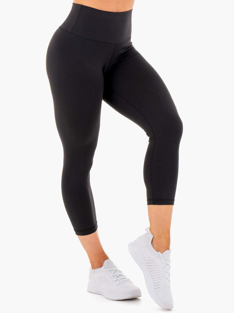 Leggings Ryderwear Motion High Waisted 7/8 Scrunch Bum Noir Femme | LYX-35515573