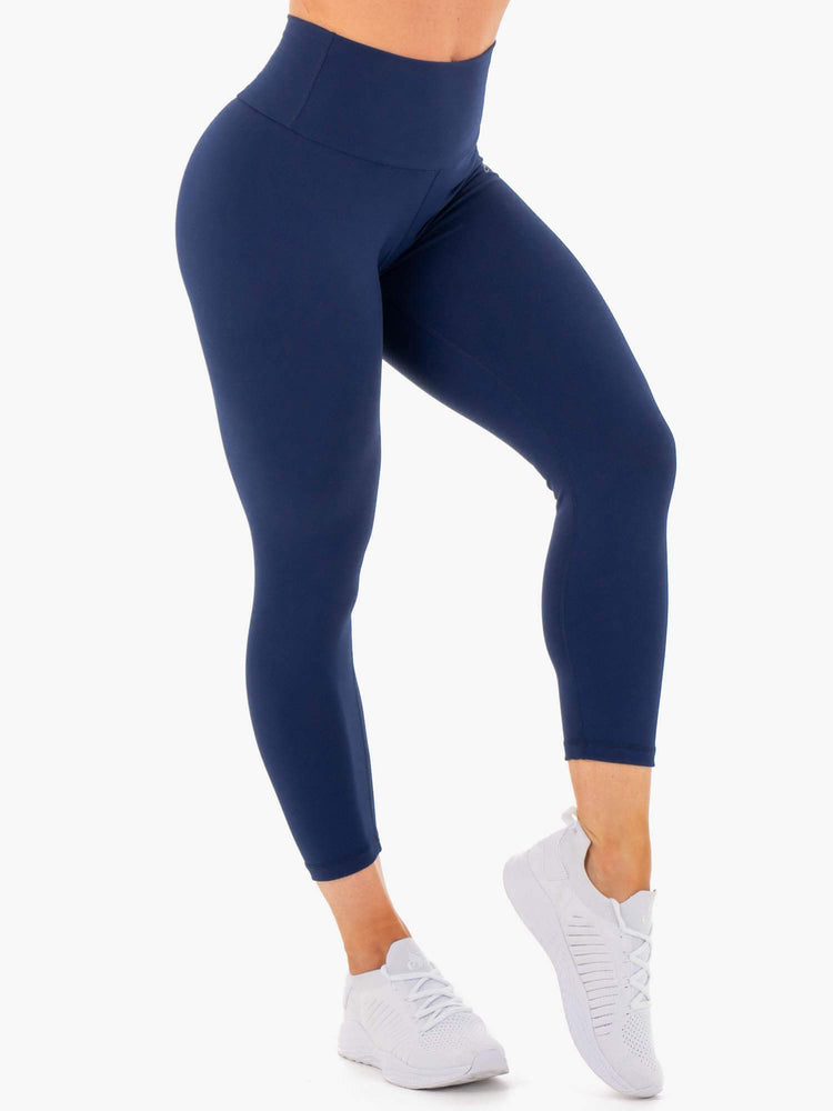 Leggings Ryderwear Motion High Waisted 7/8 Scrunch Bum Bleu Marine Femme | ALG-38387814