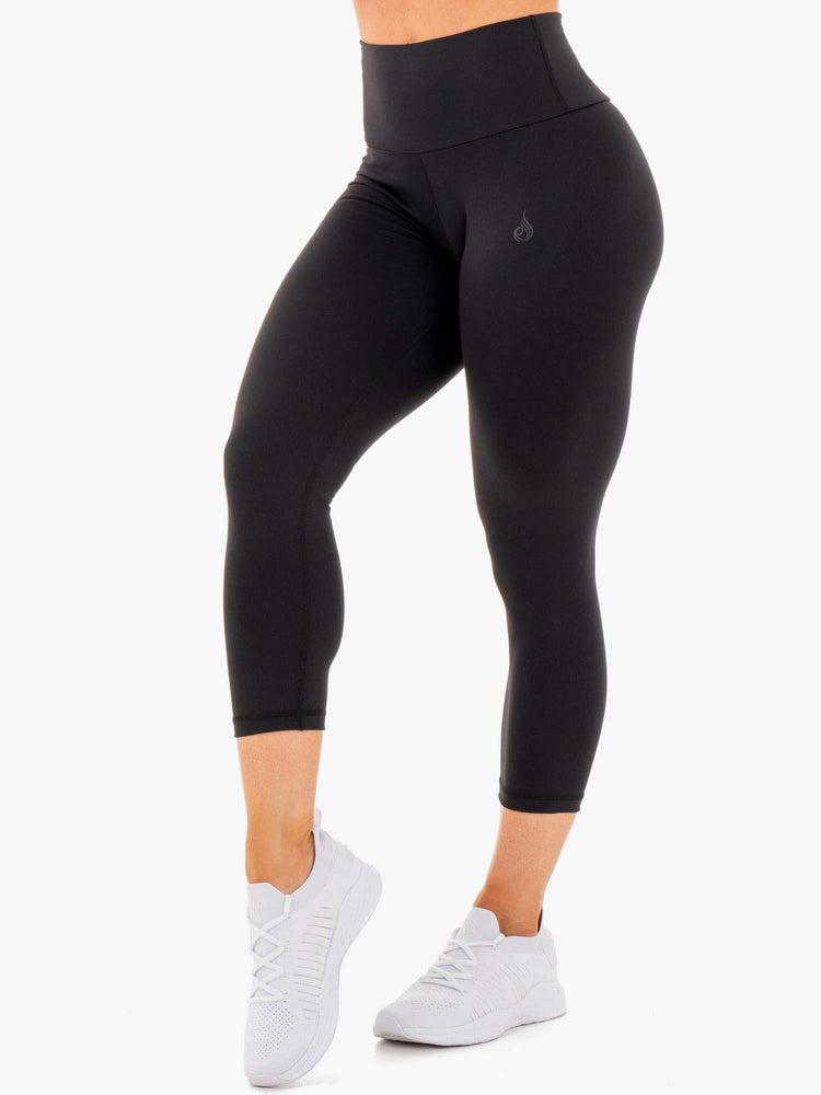 Leggings Ryderwear Motion High Waisted 7/8 Scrunch Bum Noir Femme | LYX-35515573