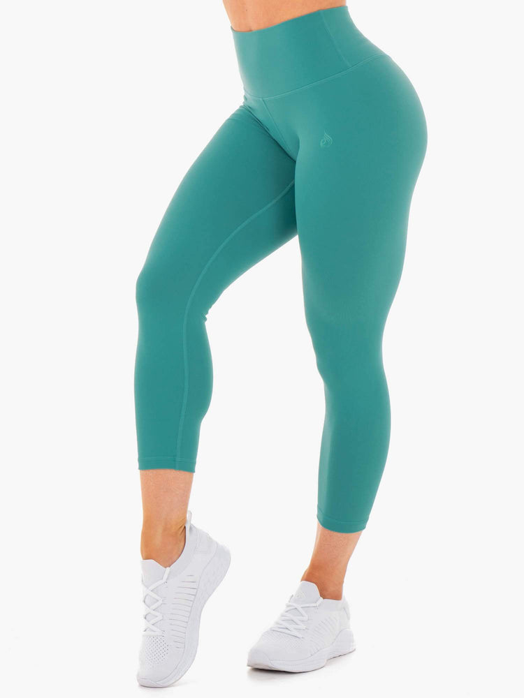 Leggings Ryderwear Motion High Waisted 7/8 Turquoise Femme | SEL-68551939