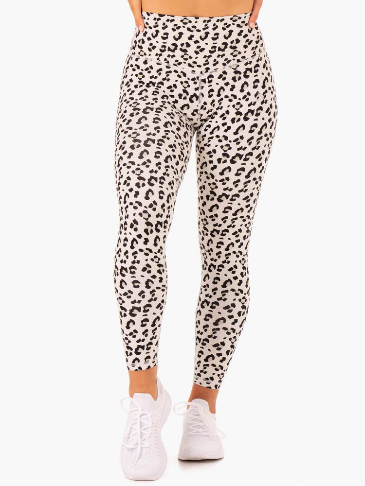 Leggings Ryderwear Hybrid Full Length Leopard Femme | YOU-42147503