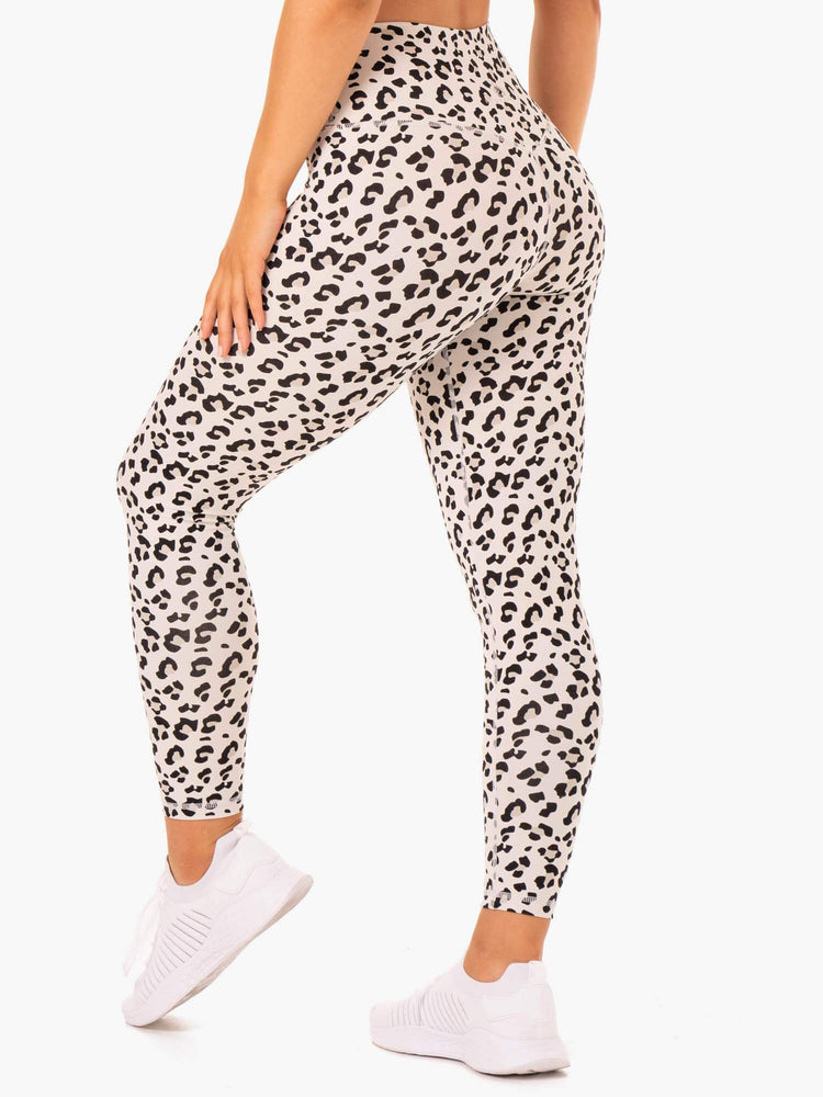 Leggings Ryderwear Hybrid Full Length Leopard Femme | YOU-42147503